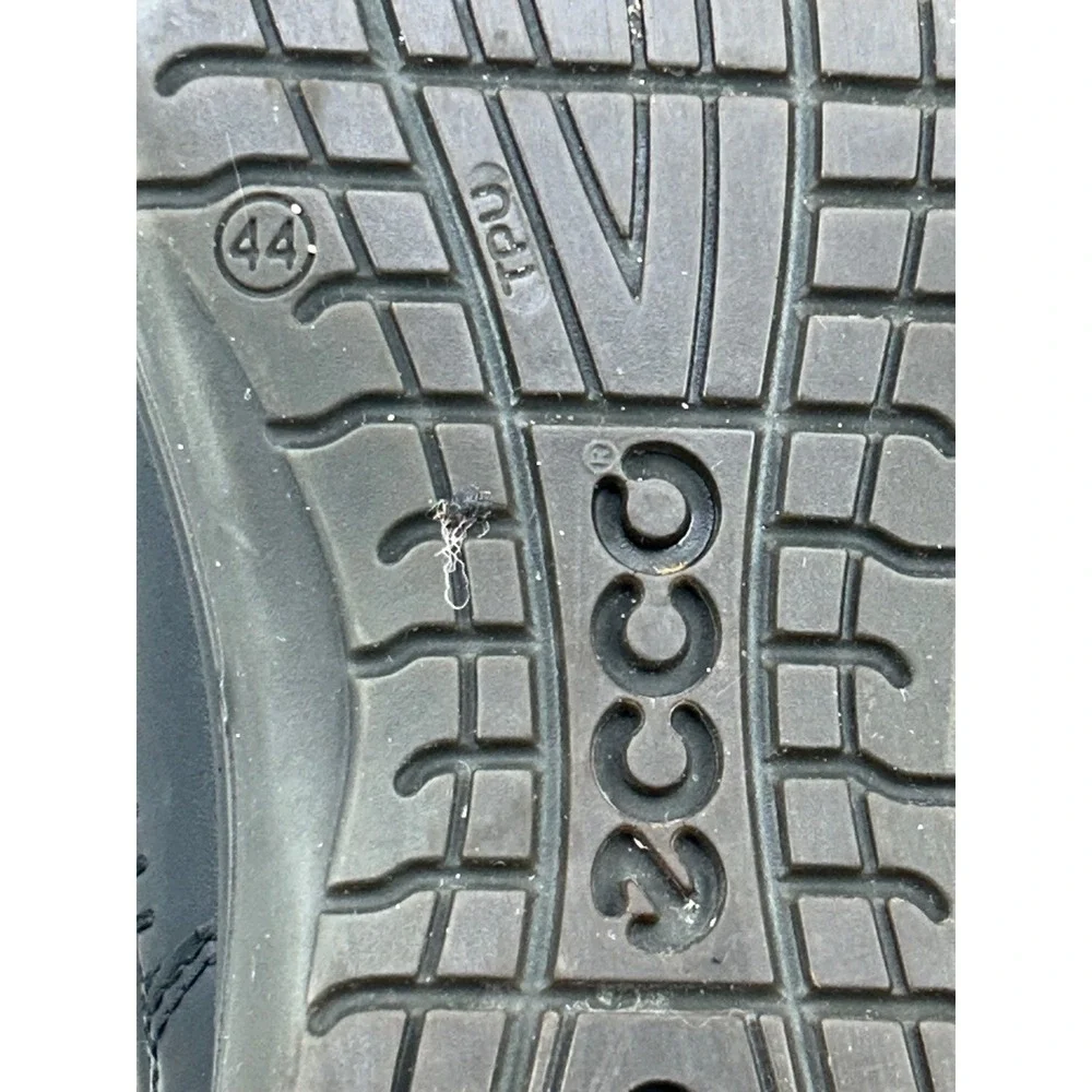 ECCO Black Leather Lace Up Comfort System Dress Shoes Men‎ Size EU 44 US 10.5